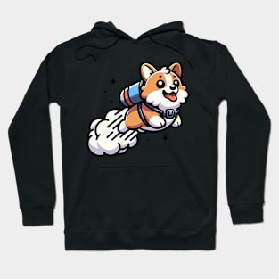 corgi to the moon Hoodie